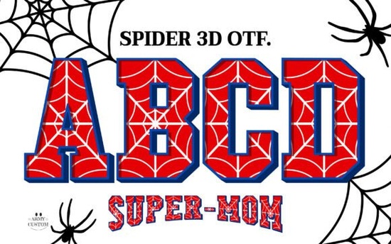 Spider 3d Font